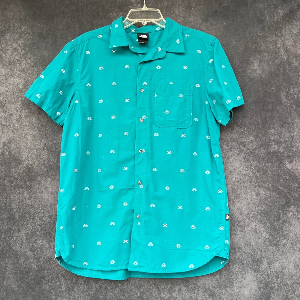 The‎ North Face Mens Baytrail Geodesic Dome Print Cotton Short Sleeve Shirt L
